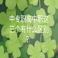 中專職高中職這三個有什么區(qū)別？