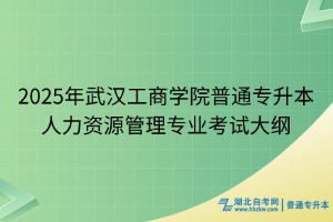 2025年武漢工商學(xué)院普通專(zhuān)升本人力資源管理專(zhuān)業(yè)考試大綱
