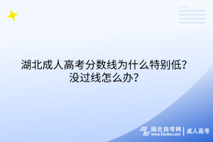 湖北成人高考分?jǐn)?shù)線為什么特別低？沒過線怎么辦？