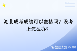 湖北成考成績(jī)可以復(fù)核嗎？沒考上怎么辦？