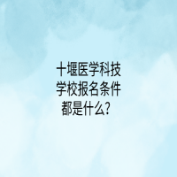 十堰醫(yī)學(xué)科技學(xué)校報(bào)名條件都是什么？