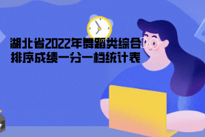 湖北省2022年舞蹈類綜合排序成績一分一檔統(tǒng)計(jì)表