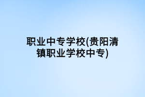 職業(yè)中專學(xué)校(貴陽清鎮(zhèn)職業(yè)學(xué)校中專)