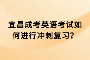 宜昌成考英語考試如何進行沖刺復(fù)習(xí)？