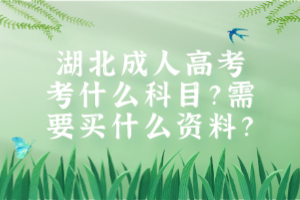 湖北成人高考考什么科目？需要買(mǎi)什么資料？