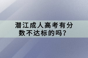 潛江成人高考有分?jǐn)?shù)不達(dá)標(biāo)的嗎？