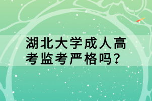 湖北大學(xué)成人高考監(jiān)考嚴(yán)格嗎？