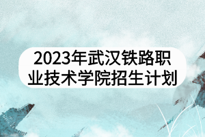 2023年武漢鐵路職業(yè)技術(shù)學(xué)院招生計(jì)劃