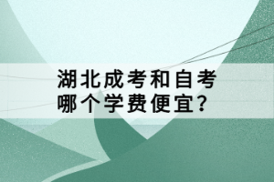 湖北成考和自考哪個學(xué)費(fèi)便宜？