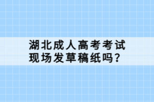 湖北成人高考考試現(xiàn)場發(fā)草稿紙嗎？