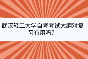 武漢輕工大學(xué)自考考試大綱對復(fù)習(xí)有用嗎？