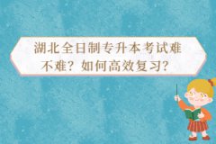 湖北全日制專升本考試難不難？如何高效復(fù)習(xí)？