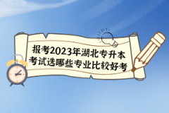 報考2023年湖北專升本考試選哪些專業(yè)比較好考？