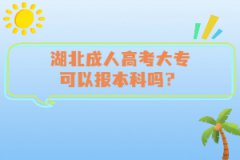 湖北成人高考大?？梢詧?bào)本科嗎？
