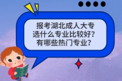報(bào)考湖北成人大專選什么專業(yè)比較好？有哪些熱門專業(yè)？