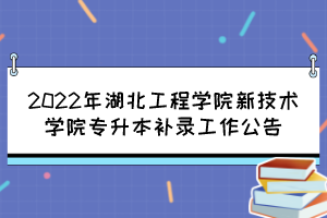 2022年湖北工程學(xué)院新技術(shù)學(xué)院專升本補錄工作公告