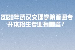 2020年武漢文理學(xué)院普通專(zhuān)升本招生專(zhuān)業(yè)有哪些？