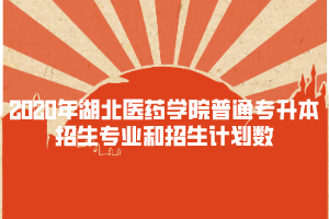 2020年湖北醫(yī)藥學(xué)院普通專升本招生專業(yè)和招生計(jì)劃數(shù)