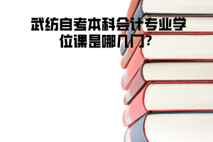 武紡自考本科會計專業(yè)學位課是哪幾門