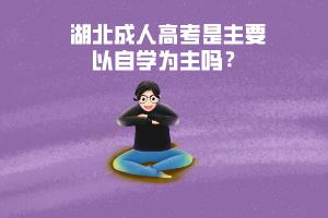 湖北成人高考是主要以自學(xué)為主嗎