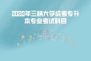 2020年三峽大學(xué)成考專升本專業(yè)考試科目