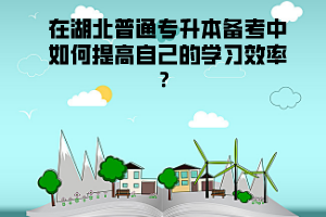 在湖北普通專升本備考中如何提高自己的學習效率
