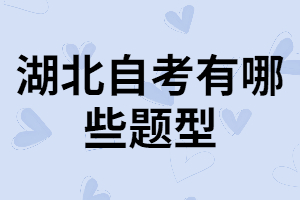 湖北自考都有哪些題型，分值多少？