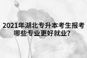 2021年湖北專升本考生報(bào)考哪些專業(yè)更好就業(yè)？