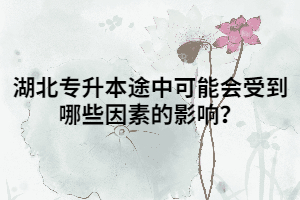 湖北專升本途中可能會(huì)受到哪些因素的影響？