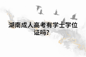 湖南成人高考有學(xué)士學(xué)位證嗎？