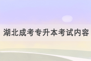 湖北成人高考專升本考試內(nèi)容有哪些，每年幾次考試機(jī)會？