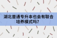 湖北普通專升本也會有聯(lián)合培養(yǎng)模式嗎？
