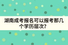 湖南成考報(bào)名可以報(bào)考那幾個(gè)學(xué)歷層次？