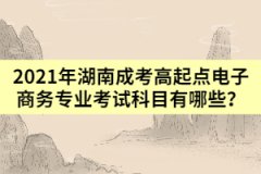 2021年湖南成考高起點(diǎn)電子商務(wù)專業(yè)考試科目有哪些？