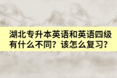 湖北專升本英語(yǔ)和英語(yǔ)四級(jí)有什么不同？該怎么復(fù)習(xí)？