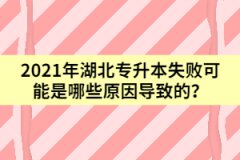 2021年湖北專升本失敗可能是哪些原因導致的？