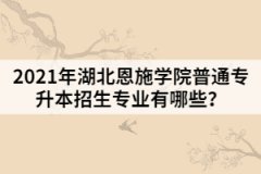 2021年湖北恩施學(xué)院普通專升本招生專業(yè)有哪些？