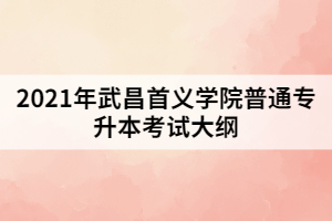 2021年武昌首義學(xué)院普通專升本《建筑材料》考試大綱