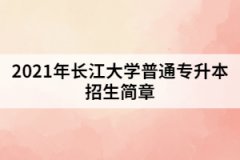 2021年長江大學(xué)普通專升本招生簡章