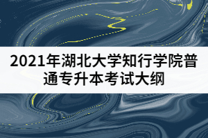 2021年湖北大學知行學院普通專升本《市場營銷學》考試大綱