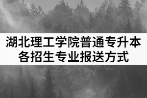 2021年湖北理工學(xué)院普通專升本各招生專業(yè)報(bào)送方式