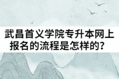 2021年武昌首義學院普通專升本網上報名的流程是怎樣的？