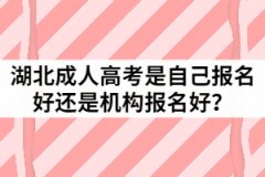 2021年湖北成人高考是自己報名好還是機(jī)構(gòu)報名好？