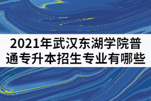 2021年武漢東湖學(xué)院普通專升本招生專業(yè)有哪些的