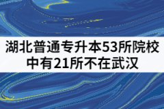 湖北普通專升本53所院校有21所不在武漢，分別是哪些？