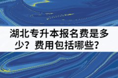 湖北普通專升本報(bào)名費(fèi)是多少？費(fèi)用包括哪些？