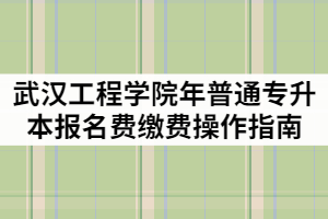 武漢工程學(xué)院2021年普通專升本報(bào)名費(fèi)繳費(fèi)操作指南