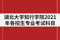 湖北大學(xué)知行學(xué)院2021年各招生專業(yè)考試科目有那些？