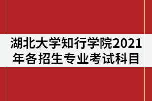 湖北大學(xué)知行學(xué)院2021年各招生專(zhuān)業(yè)考試科目有那些？
