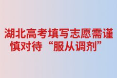 湖北高考填寫志愿需謹(jǐn)慎對(duì)待“服從調(diào)劑” 